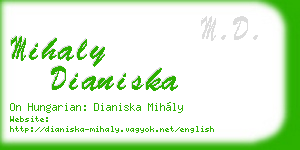 mihaly dianiska business card
